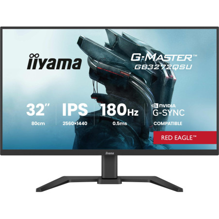 Monitor dla graczy iiyama G-MASTER GB3272QSU-B1 Red Eagle *32" *Fast IPS LED *2560x1440 *2xHDMI *DP *USB-C *USB-C *180Hz *0,5ms