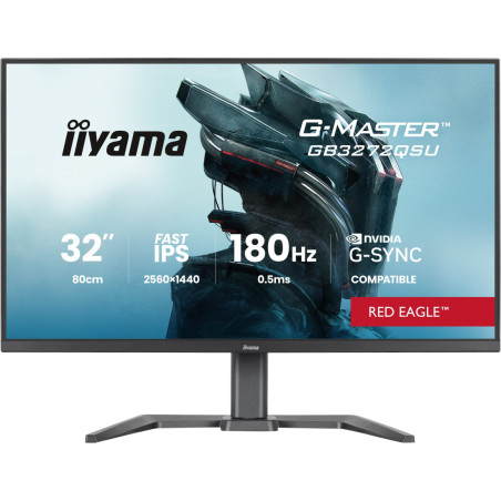Monitor dla graczy iiyama G-MASTER GB3272QSU-B1 Red Eagle *32" *Fast IPS LED *2560x1440 *2xHDMI *DP *USB-C *USB-C *180Hz *0,5ms