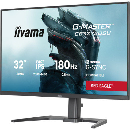 Monitor dla graczy iiyama G-MASTER GB3272QSU-B1 Red Eagle *32" *Fast IPS LED *2560x1440 *2xHDMI *DP *USB-C *USB-C *180Hz *0,5ms