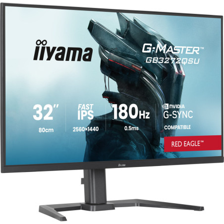 Monitor dla graczy iiyama G-MASTER GB3272QSU-B1 Red Eagle *32" *Fast IPS LED *2560x1440 *2xHDMI *DP *USB-C *USB-C *180Hz *0,5ms