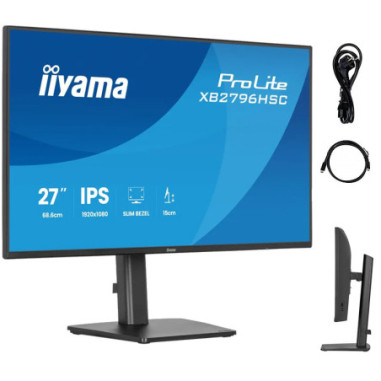 Monitor iiyama ProLite XB2796HSC-B1 *27" *IPS LED *1920x1080 *HDMI *DP *USB-C *144Hz *3ms