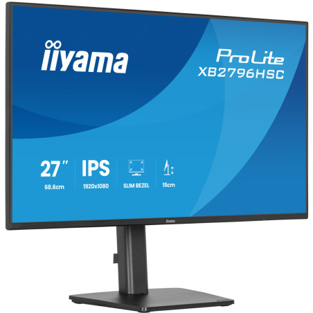 Monitor iiyama ProLite XB2796HSC-B1 *27" *IPS LED *1920x1080 *HDMI *DP *USB-C *144Hz *3ms
