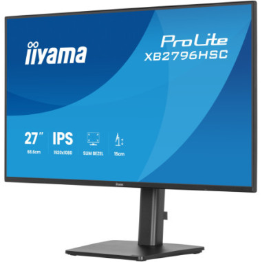 Monitor iiyama ProLite XB2796HSC-B1 *27" *IPS LED *1920x1080 *HDMI *DP *USB-C *144Hz *3ms