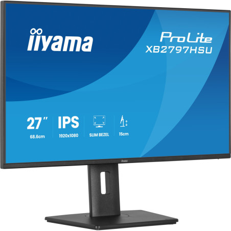 Monitor iiyama ProLite XB2797HSU-B1 *27" *IPS LED *1920x1080 *HDMI *DP *USB-C *120Hz *4ms
