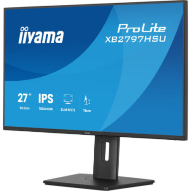 Monitor iiyama ProLite XB2797HSU-B1 *27" *IPS LED *1920x1080 *HDMI *DP *USB-C *120Hz *4ms