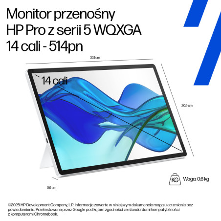 Monitor HP Series 5 Pro 514pn B88JWAA ABB *14" *IPS *2560x1600 *USB-C *75Hz *7ms