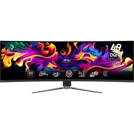 Monitor MSI MPG 491CQP QD-OLED *49" *QD-OLED *5120x1440 *HDMI *DP *USB-C *144Hz *0.03ms *Zakrzywiony ekran