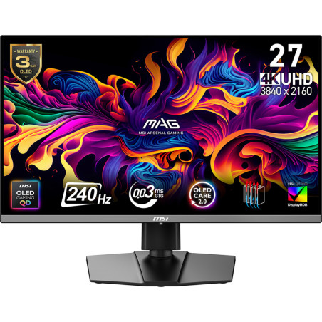 Monitor MSI MAG 272UP QD-OLED X24 *27" *QD-OLED *3840x2160 *HDMI *DP *USB-C *240Hz *0.03ms