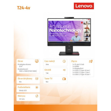 Monitor Lenovo 64B6MAT1EU *23.8"