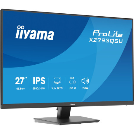 Monitor iiyama X2793QSU-B1 *27" *IPS LED *2560x1440 *HDMI *DP *100HZ *1ms