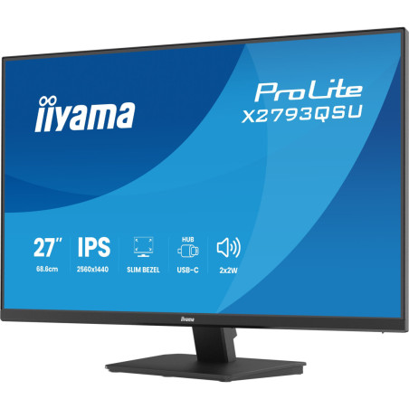 Monitor iiyama X2793QSU-B1 *27" *IPS LED *2560x1440 *HDMI *DP *100HZ *1ms