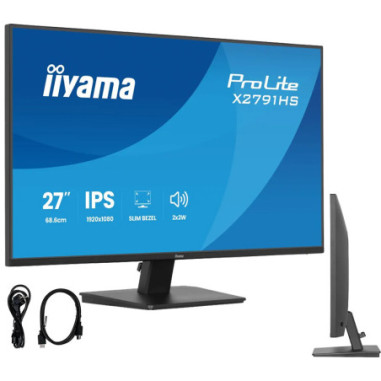 Monitor iiyama X2791HS-B1 *27" *VA LED *1920x1080 *HDMI *DP *120HZ *1ms