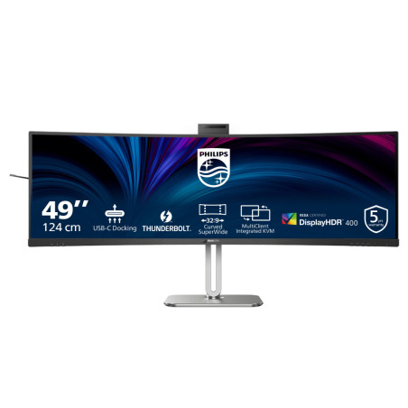 PHILIPS 49B2U6903CH/00 48.8inch 5120x1440 VA Curved H/A 170mm SUPERWIDE USB-C 75Hz DP 2xHDMI USB HUB SPEAKERS webcam