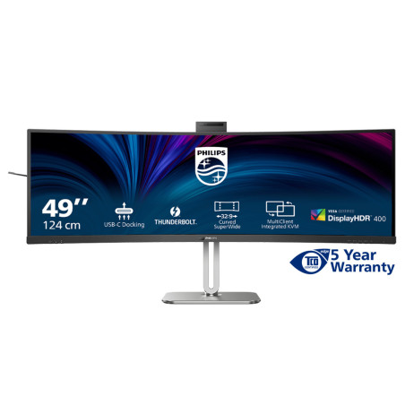 PHILIPS 49B2U6903CH/00 48.8inch 5120x1440 VA Curved H/A 170mm SUPERWIDE USB-C 75Hz DP 2xHDMI USB HUB SPEAKERS webcam