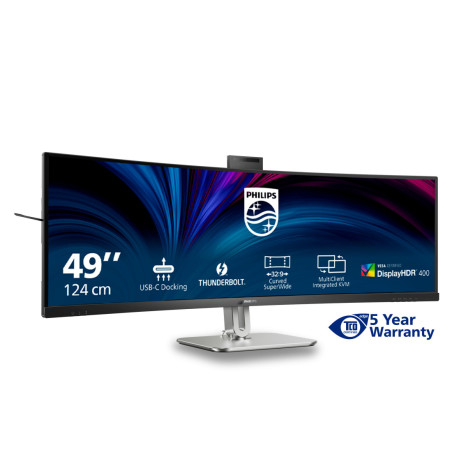 PHILIPS 49B2U6903CH/00 48.8inch 5120x1440 VA Curved H/A 170mm SUPERWIDE USB-C 75Hz DP 2xHDMI USB HUB SPEAKERS webcam