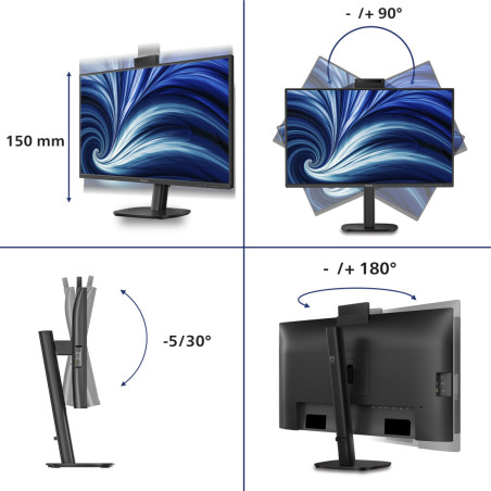 Monitor Philips 27B2U3601H *27" *IPS *2560x1440 *DP *USB-C *120Hz *4ms