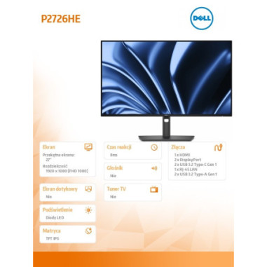 Monitor Dell 210-BVKQ *27" *IPS *1920x1080 *HDMI *USB-C