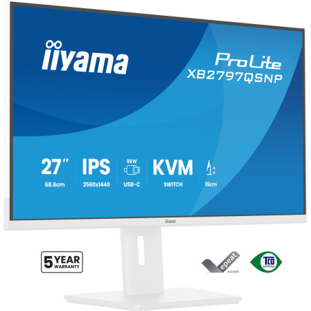 Monitor iiyama XB2797QSNP-W1 *27" *IPS *2560x1440 *HDMI *DP *USB-C *100Hz *1ms