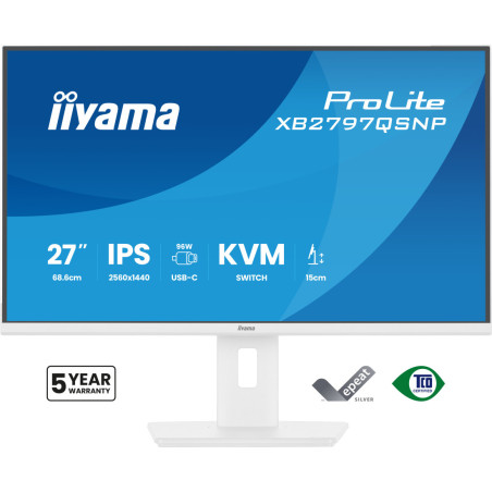 Monitor iiyama XB2797QSNP-W1 *27" *IPS *2560x1440 *HDMI *DP *USB-C *100Hz *1ms