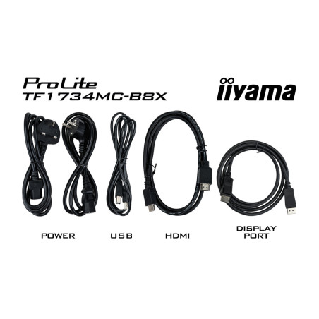 Monitor dotykowy iiyama TF1734MC-B8X *17" *TN *1280x1024 *HDMI *DP *VGA *75Hz *5ms