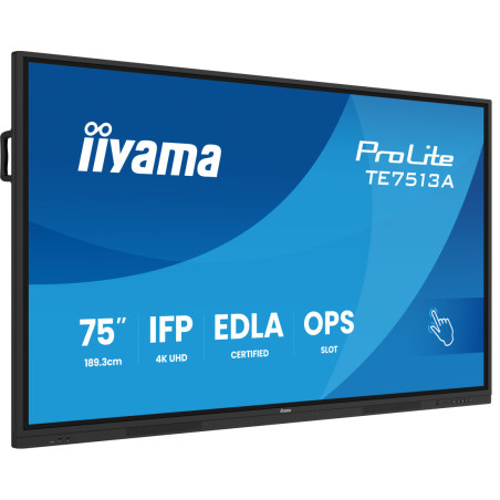 Monitor interaktywny IIYAMA TE7513A-B3AG *75" *IPS *3840x2160 *HDMI *DP *USB-C