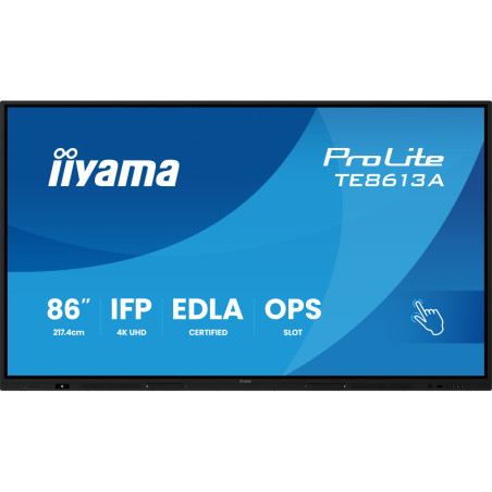 Monitor interaktywny IIYAMA TE8613A-B3AG *86" *IPS *3840x2160 *HDMI *DP *USB-C