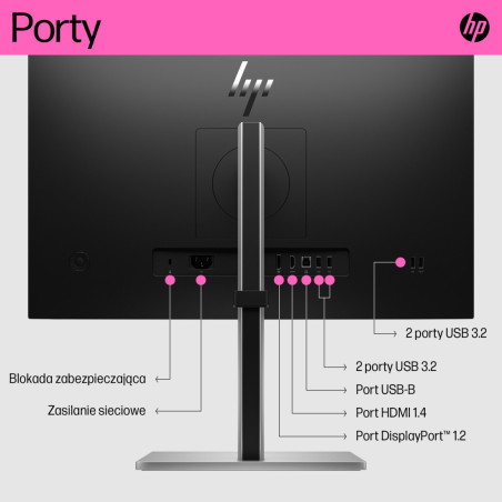 Monitor dotykowy HP Inc. 6N6E6AA *23.8' *1920x1080 *HDMI *DP