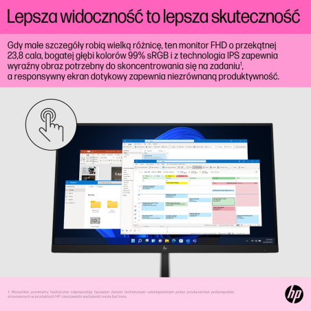 Monitor dotykowy HP Inc. 6N6E6AA *23.8' *1920x1080 *HDMI *DP