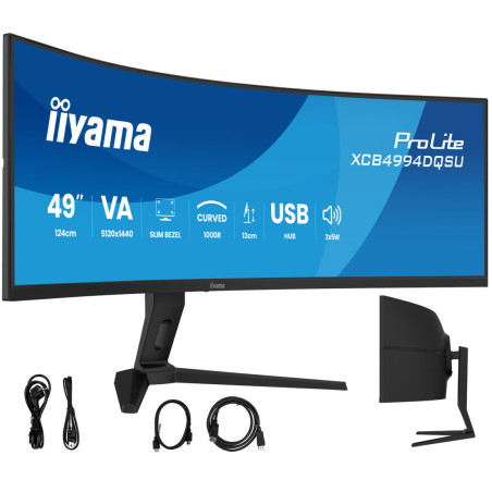 Monitor IIYAMA XCB4994DQSU-B1 *49" *VA *5120x1440 *2xHDMI *120Hz *Zakrzywiony