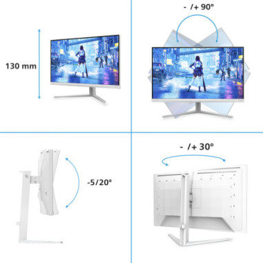Monitor Philips 27M2N5201P *27" *IPS *1920x1080 *HDMI *DP *260Hz *1ms