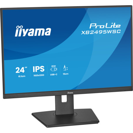 Monitor IIYAMA XB2495WSC-B1 *24" *IPS *1920x1200 *USB-C *100Hz