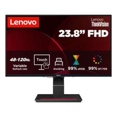 Monitor dotykowy Lenovo ThinkVision T24D-4t *23.8" *IPS *1920x1080 *HDMI *DP *USB-C *120Hz *4ms