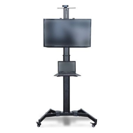 Stojak mobilny pojedynczy z półką, 1xLCD, max. 70", max. 50kg, VESA max. 600x400