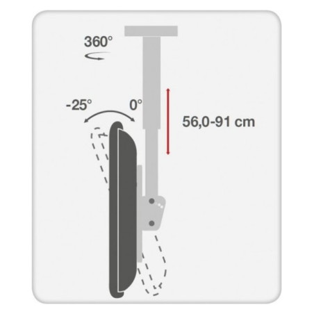 Uchwyt sufitowy LCD/LED 32-55cali czarny, 50kg